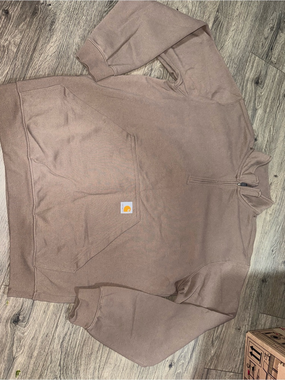 Carhartt Mauve/Brown Half-Zip Pocket Sweatshirt